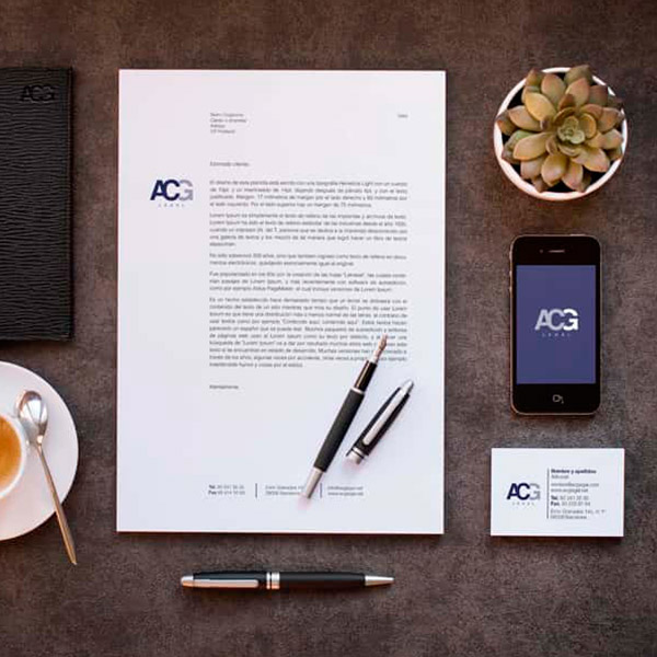 Diseño logotipo e identidad corporativa abogados