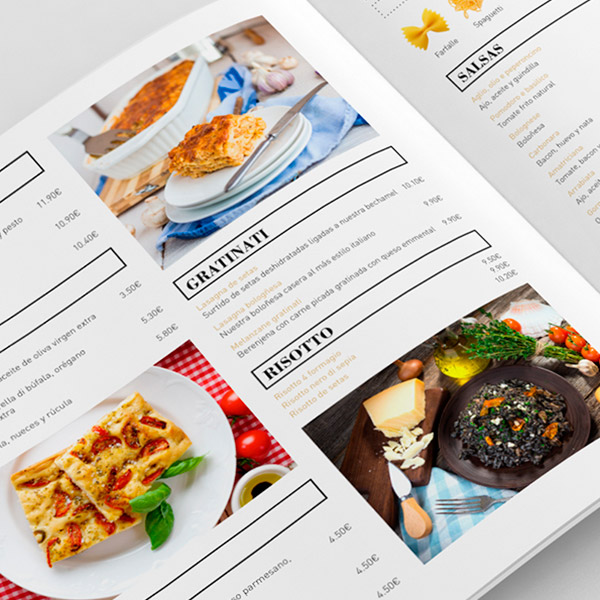 Diseño logotipo y carta restaurante